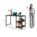 Ver imagem 3 de Escrivaninha Mesa Office Estudo Estilo Industrial 110cm Klm Preto/preto