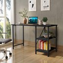 Ver imagem 5 de Escrivaninha Mesa Office Estudo Estilo Industrial 110cm Klm Preto/preto