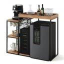Ver imagem 2 de Aparador Adega Cervejeira Frigobar Industrial com Cantinho Café Alba Metal e MDF Solanum