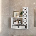 Ver imagem 1 de Nicho Multiuso para Papel Higiênico Decorativo Romenia Branco