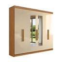 Ver imagem 3 de Guarda-roupa Casal Monte 6 Portas 2 Gavetas 100% Mdf com Espelho Cinamomo/off White - Pnr Móveis