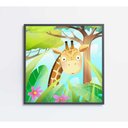 Ver imagem 1 de Quadro Infantil Girafa Medidas 80x80 Cm Impressão Adesivo Fotográfico