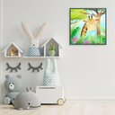 Ver imagem 2 de Quadro Infantil Girafa Medidas 80x80 Cm Impressão Adesivo Fotográfico