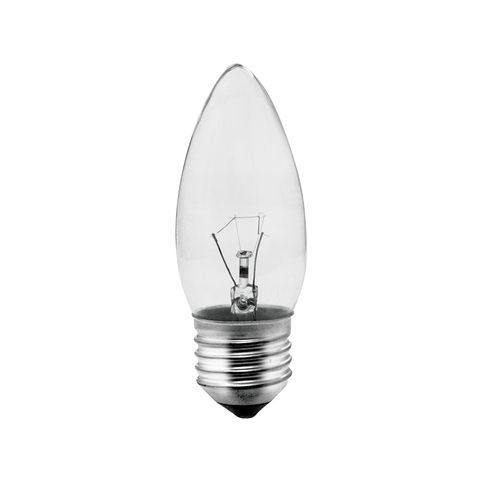 Kit 10 Lâmpadas Incandescente Taschibra Vela 25w E27 Clara 110v