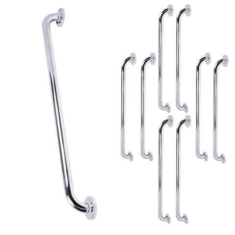 Barra de Apoio Alca 80cm kit 8 Uni Acessibilidade Idoso Cadeirante Deficiente Box Banheiro Corrimao 