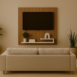 Estante Painel para Tv Ripado até 32 Polegadas Prateleira - 2