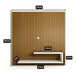 Estante Painel para Tv Ripado até 32 Polegadas Prateleira - 5
