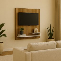 Estante Painel para Tv Ripado até 32 Polegadas Prateleira - 4