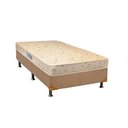 Ver imagem 1 de Cama Box c/Auxiliar Solteiro: Colchão Espuma Luckspuma D26 Serene + Base CRC Suede Clean(88x188)