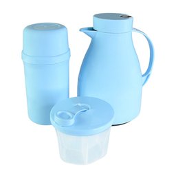 Kit Garrafa Paris Garrafa Fano e Pote Dosador Unibaby Cor:azul - 3