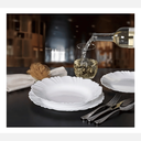 Ver imagem 3 de Prato Raso Pétala Nadir 25,5 cm em Vidro Opaline Branco - Kit com 24 Unidades