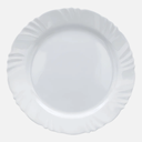 Ver imagem 1 de Prato Raso Pétala Nadir 25,5 cm em Vidro Opaline Branco - Kit com 24 Unidades