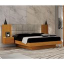 Ver imagem 2 de Cama de Casal Braga Queen Size com Criado e Cabeceira Cinamomo Joli Palha - Leifer Móveis