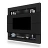 Painel para Sala Tv até 75 Polegadas Riviera 2,17m com Led e Prateleira - Preto - 2