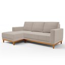 Ver imagem 1 de Sofá Living 200cm 3 Lugares com Chaise Esquerdo Kayrós D05 Boucle Bege - Mpozenato