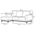 Ver imagem 4 de Sofá Living 200cm 3 Lugares com Chaise Esquerdo Kayrós D05 Boucle Bege - Mpozenato
