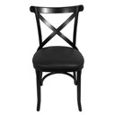 Ver imagem 2 de Cadeiras Gourmet Cozinha Sala Jantar Restaurante Preta Assento Estofado