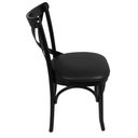 Ver imagem 4 de Cadeiras Gourmet Cozinha Sala Jantar Restaurante Preta Assento Estofado