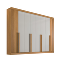 Ver imagem 1 de Guarda Roupa Casal Dyamond Ripado 8 Portas Cinamomo Off Whit