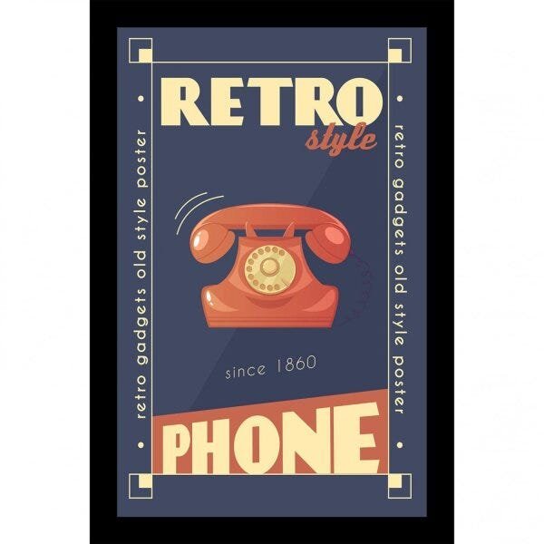 Kit de Quadros Decorativos 5 Peças Retrô Sofistiq - 5