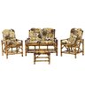 Conjunto Bambu 1 Namoradeira, 2 Cadeiras Individuais + Mesa de Centro com Almofadas para Aréa G4 - 1