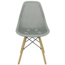 Ver imagem 3 de Kit 3 Cadeiras Colmeia Furadinha Heloisa Eloá Charles Eames Eiffel Base Madeira 