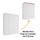 Ver imagem 4 de Guarda Roupa Casal 6 Portas 2 Gavetas Itália Branco Kits Paraná