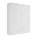 Ver imagem 1 de Guarda Roupa Casal 6 Portas 2 Gavetas Itália Branco Kits Paraná