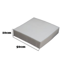 Espuma D45- Assento Cadeira Sofá 50x50x10cm Extra Firme:branco - 2