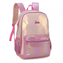 Ver imagem 2 de Mochila Costas Juvenil Barbie Holográfica Rosa Luxcel