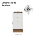 Ver imagem 2 de Balcão de Cozinha 40 cm 3 Gavetas (sem Tampo) Rustic/Branco Vik Madesa