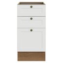 Ver imagem 4 de Balcão de Cozinha 40 cm 3 Gavetas (sem Tampo) Rustic/Branco Vik Madesa
