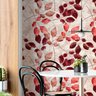 Papel de Parede 15M 6M Folhas Seca natureza vermelha Viníl Estilo Folhagem Outono Moderno Auto Colan - 4