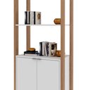 Ver imagem 3 de Armário Alto Multiuso com 2 Portas Az 1009 Amêndoa/branco - Tecno
