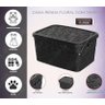 Caixa Organizadora Uninjet Tampa Floral 17l:Preto - 3