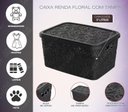 Ver imagem 3 de Caixa Organizadora Uninjet Tampa Floral 17l:Preto