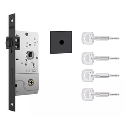 Fechadura Rolete 800 Porta Pivotante Broca 40mm Preto Stam - 1