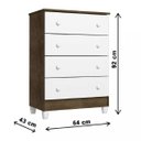 Ver imagem 7 de Quarto de Bebê Completo Guarda-Roupa 3 Portas, Cômoda e Berço Núbia Espresso Móveis