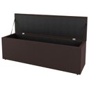 Ver imagem 5 de Cabeceira E Baú Cama Box Solteiro Grace 90cm Suede Marrom