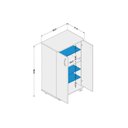 Ver imagem 2 de Bancada Multiuso P- Área Serviço Limeira 99 C- 2 Portas C- Rodízio Branco - Politorno