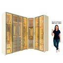 Ver imagem 6 de Guarda-Roupa Modulado Reflecta 7 Portas 260cm x 240cm Mod 016 100% MDF Innova Bege/Off White