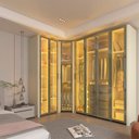 Ver imagem 1 de Guarda-Roupa Modulado Reflecta 7 Portas 260cm x 240cm Mod 016 100% MDF Innova Bege/Off White