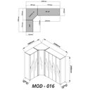 Ver imagem 4 de Guarda-Roupa Modulado Reflecta 7 Portas 260cm x 240cm Mod 016 100% MDF Innova Bege/Off White