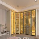 Ver mais imagens de Guarda-Roupa Modulado Reflecta 7 Portas 260cm x 240cm Mod 016 100% MDF Innova Bege/Off White