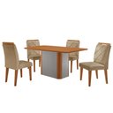Ver imagem 2 de Mesa de Jantar Isadora Mdf com 4 Cadeiras Moderna Mobilia Turim 07/ Laminado