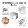Porta Utensílios Luxo Duplo em Acrílico - 4