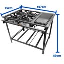 Ver imagem 5 de Fogão Industrial 4 Bocas P5 com Chapa Bifeteira Alta Pressão Metalfour