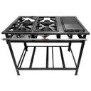 Ver imagem 1 de Fogão Industrial 4 Bocas P5 com Chapa Bifeteira Alta Pressão Metalfour