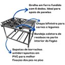 Ver imagem 2 de Fogão Industrial 4 Bocas P5 com Chapa Bifeteira Alta Pressão Metalfour