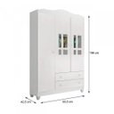 Ver mais imagens de Quarto de Bebê Completo com berço, Guarda-roupa 3 Portas e Comoda 4 Gavetas Lidi